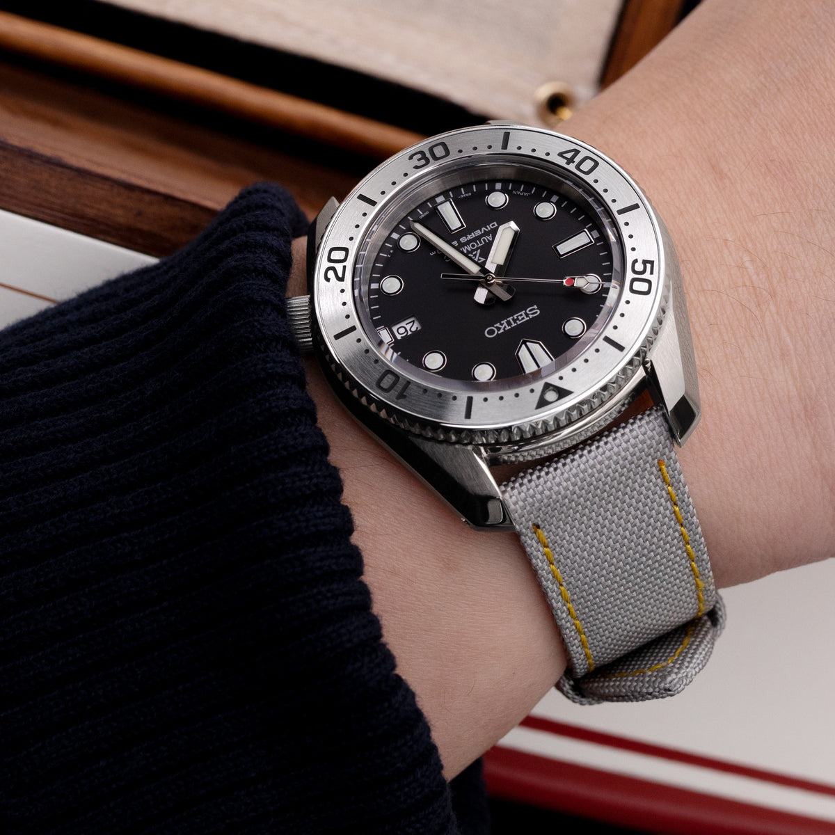 Seiko Prospex Automatic 1968 Diver Baby Marinemaster SPB185 watch band by Strapcode
