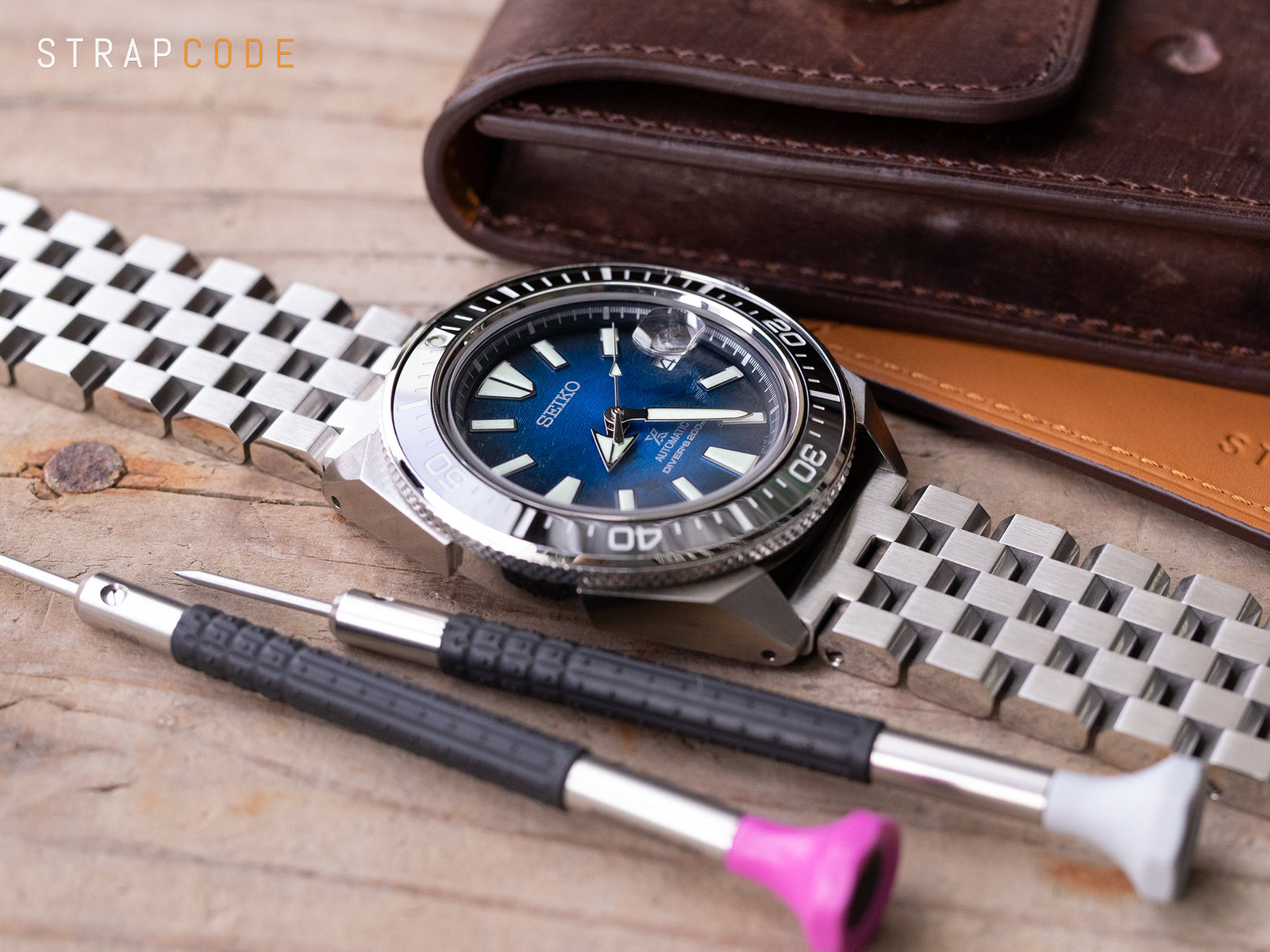 Seiko Prospex King Samurai - Save The Ocean SRPE33K1 pair watch bands from Strapcode