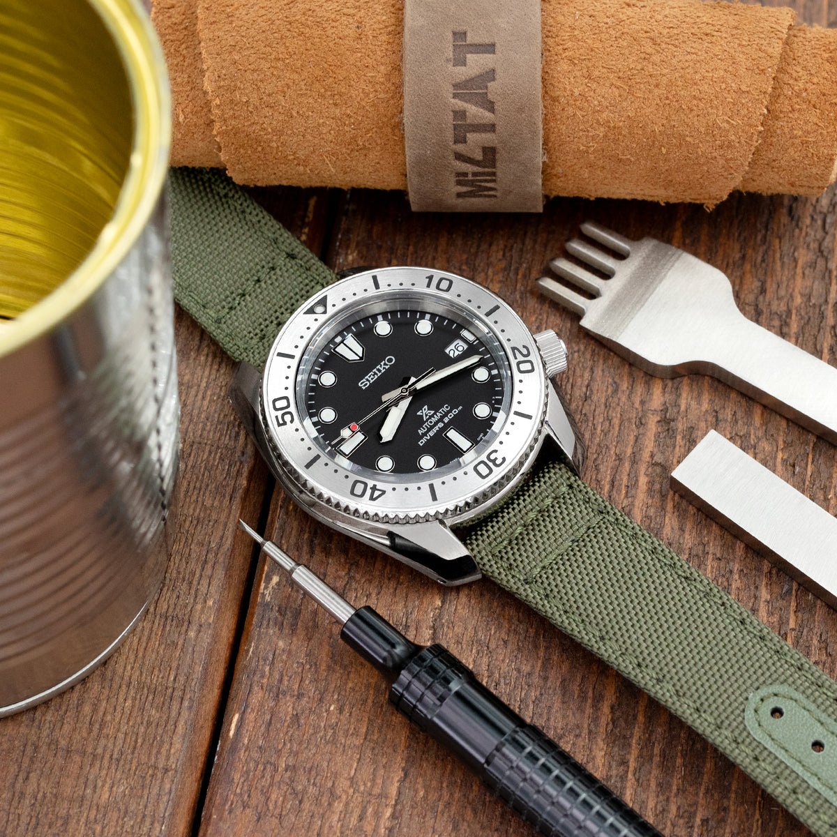 Seiko Prospex Automatic 1968 Diver Baby Marinemaster SPB185 watch band by Strapcode