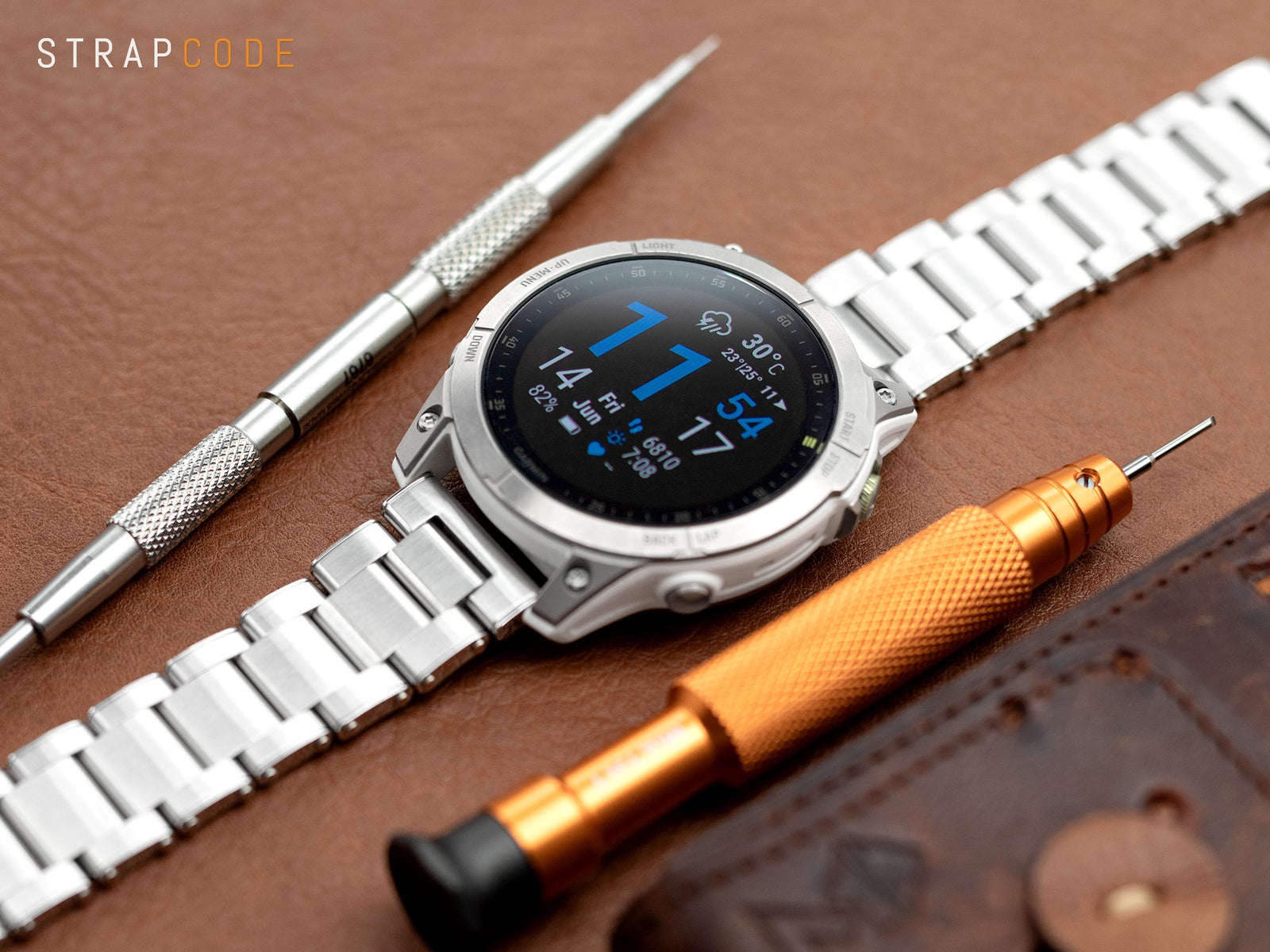 Garmin EPIX Gen 2 Sapphire Titanium GPS Watch 47 mm pairs Metabind II (Pull-Twist) QR Watch Band from Strapcode