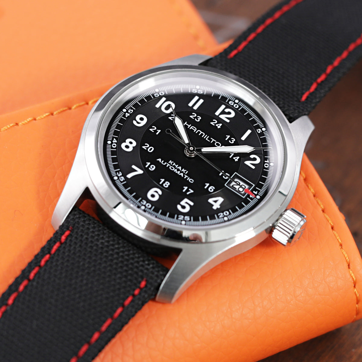 Hamilton-Khaki-H70455733 watch bands by Strapcode 