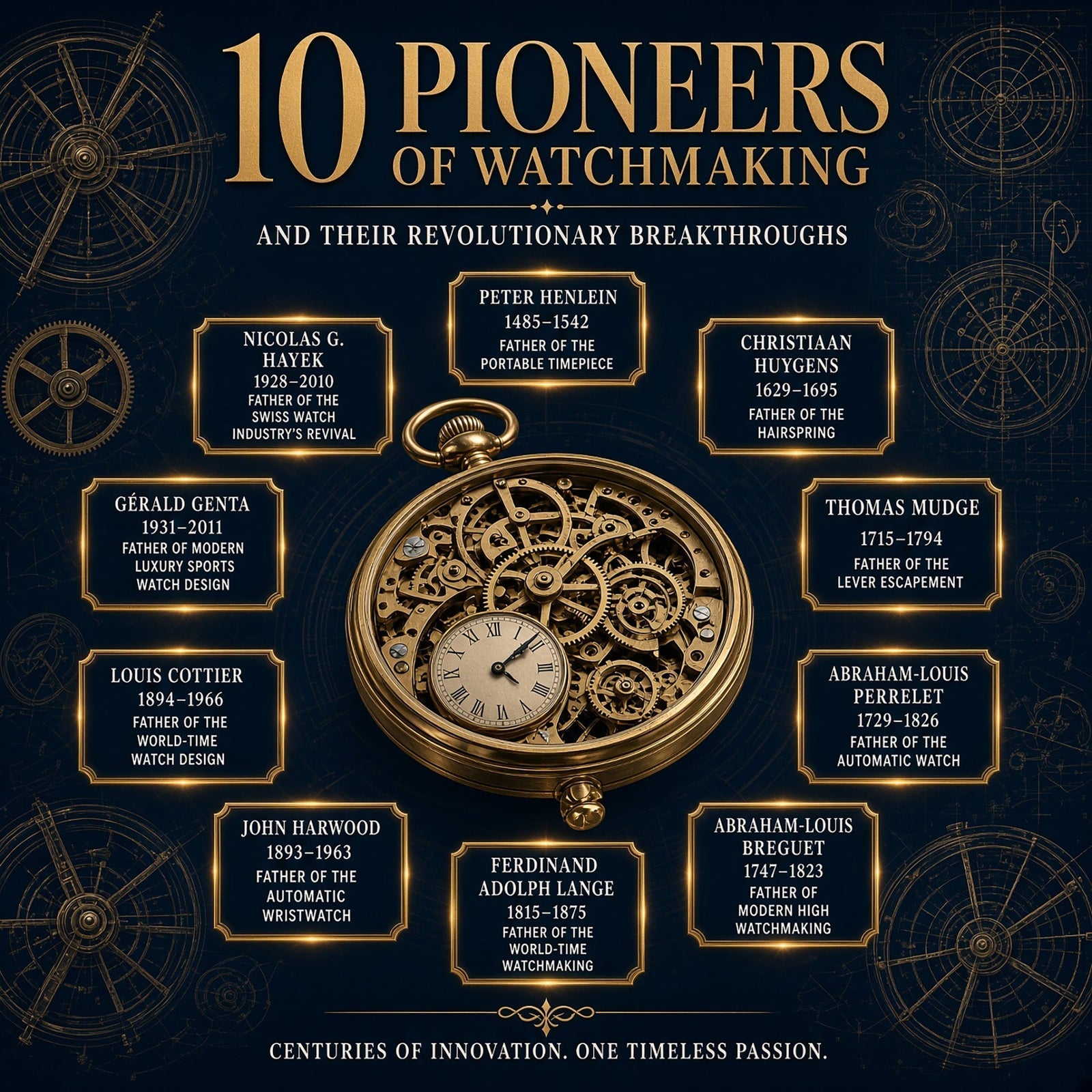 10 Pioneers of Watchmaking and Their Revolutionary Breakthroughs