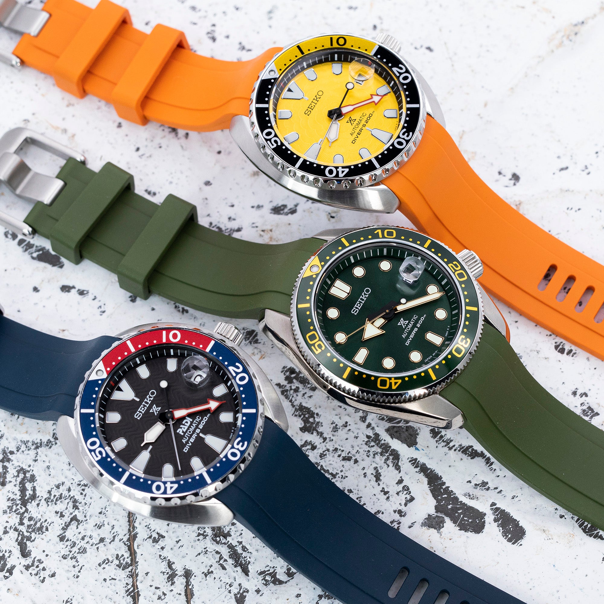 Crafter Blue’s LATEST fitted straps for MM200 & Mini Turtles