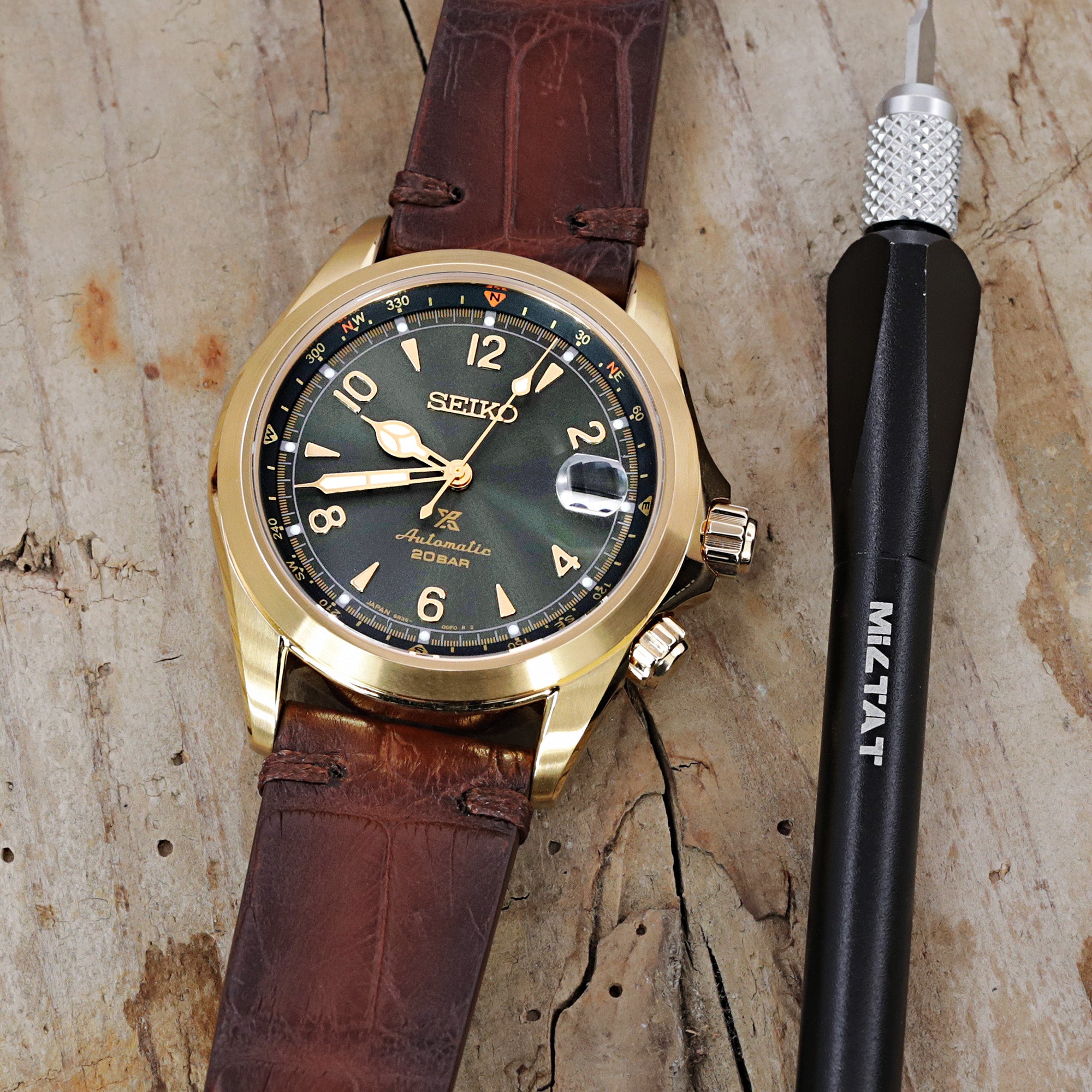 NEW Seiko Prospex Full Gold Alpinist Sunbeam SPB210J1 Watch