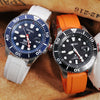 Two new Seiko Solar SNE435 and PADI SNE437 on Quick release watch straps by Strapcode