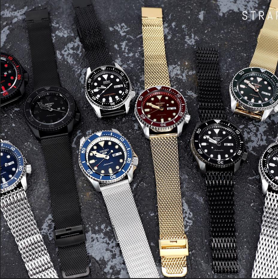 MESH and Match with Seiko SKX007 & New Seiko 5 Sports Models !