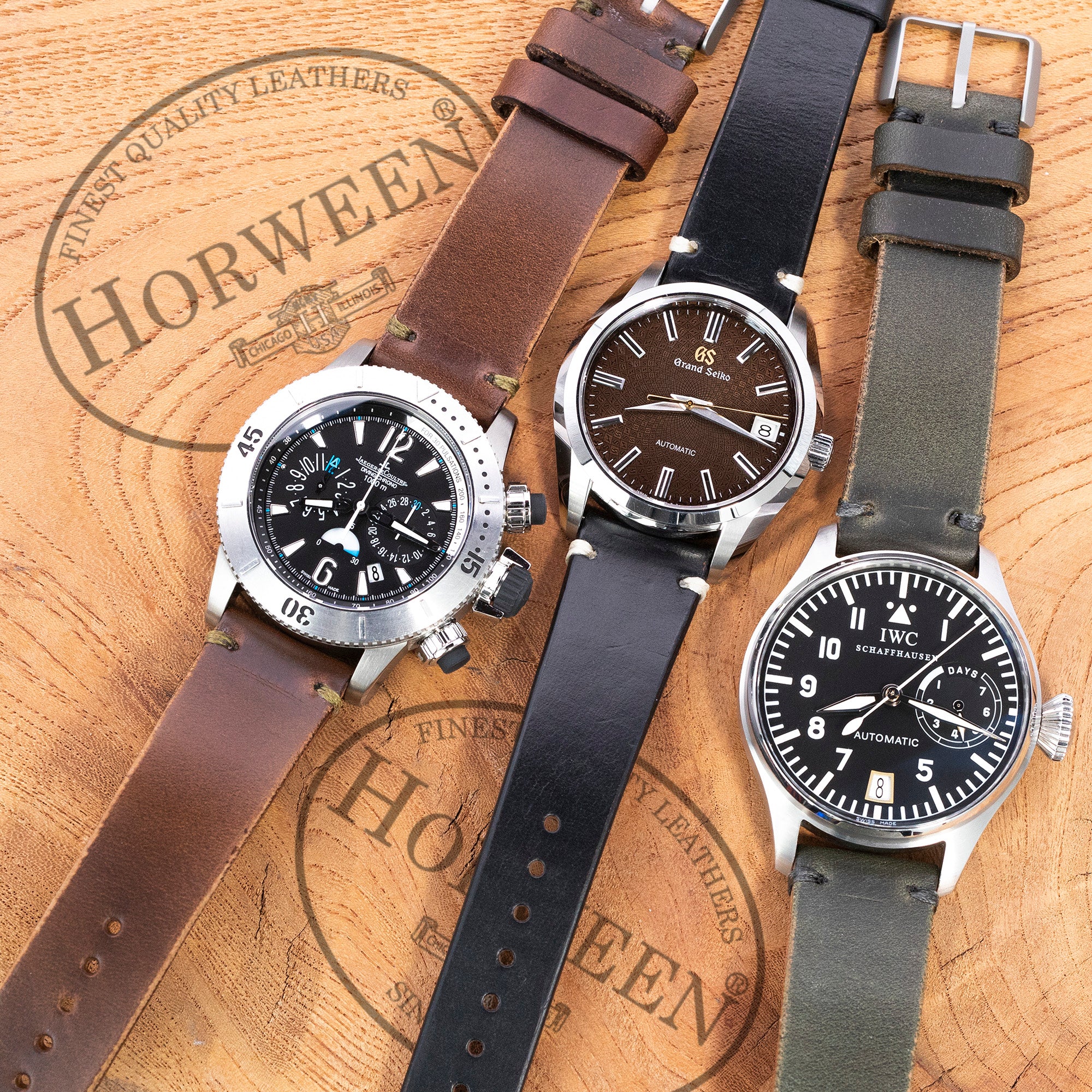 Horween Chromexcel or Shell Cordovan watch straps