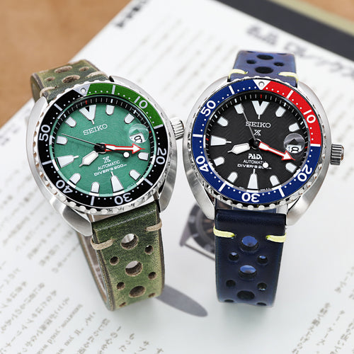 Perforated Rally Watch Straps | Rally Racing Leather Watch Band Collection