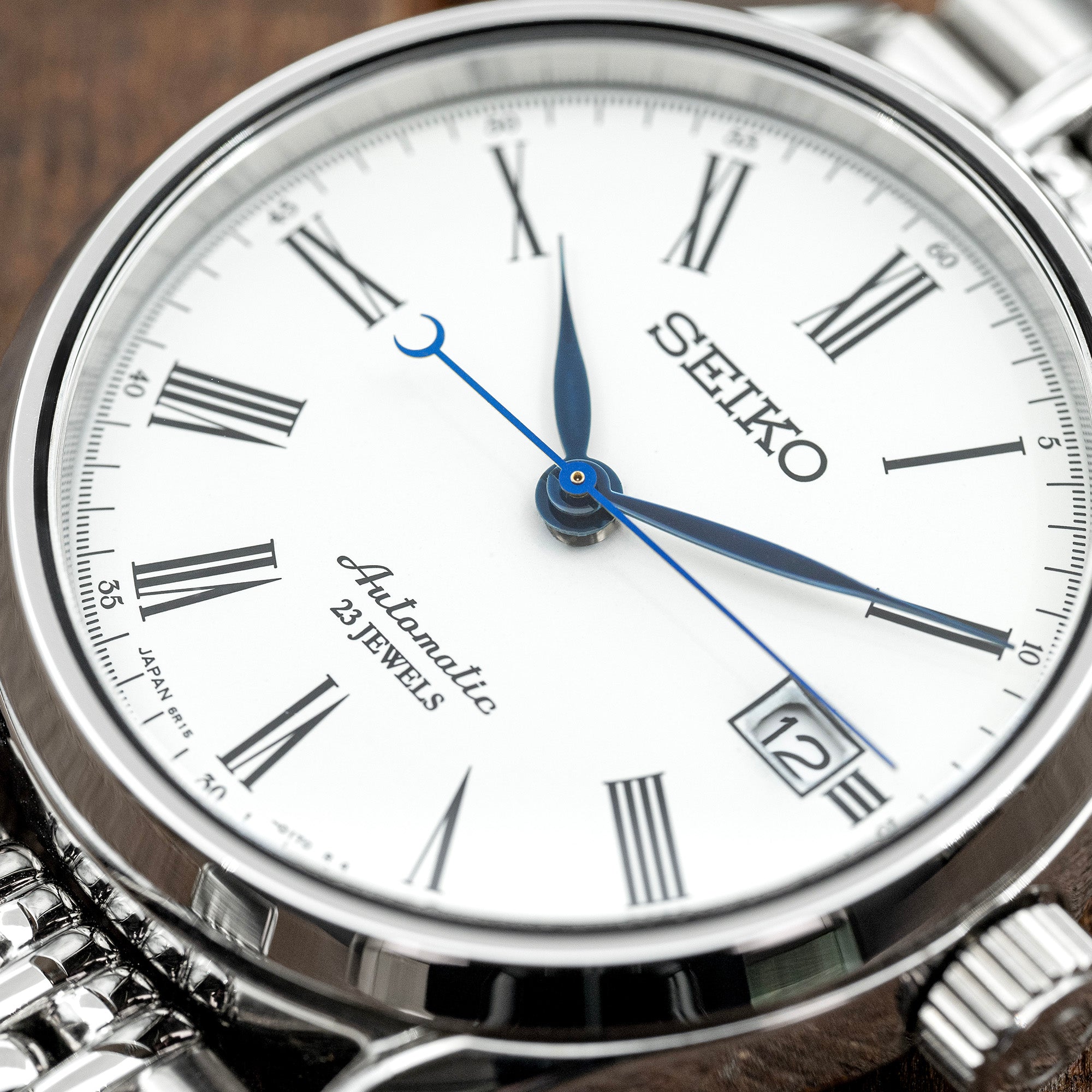 Stainless Steel Bracelet For Seiko Bruce Lee 6139-6017 6139-6011 6139-6019 - Silver Rail Road Style Band