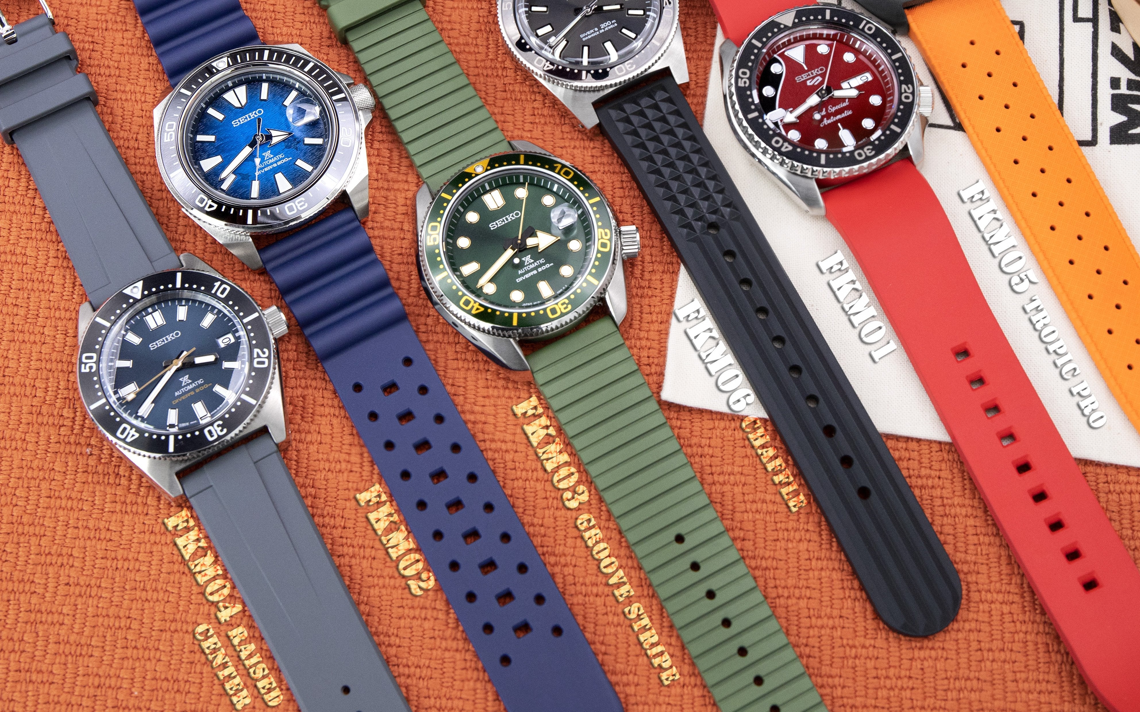 FKM Rubber Straps | Waterproof Watch Bands | StrapCode