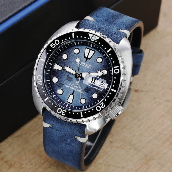 Blue Leather Watch Straps