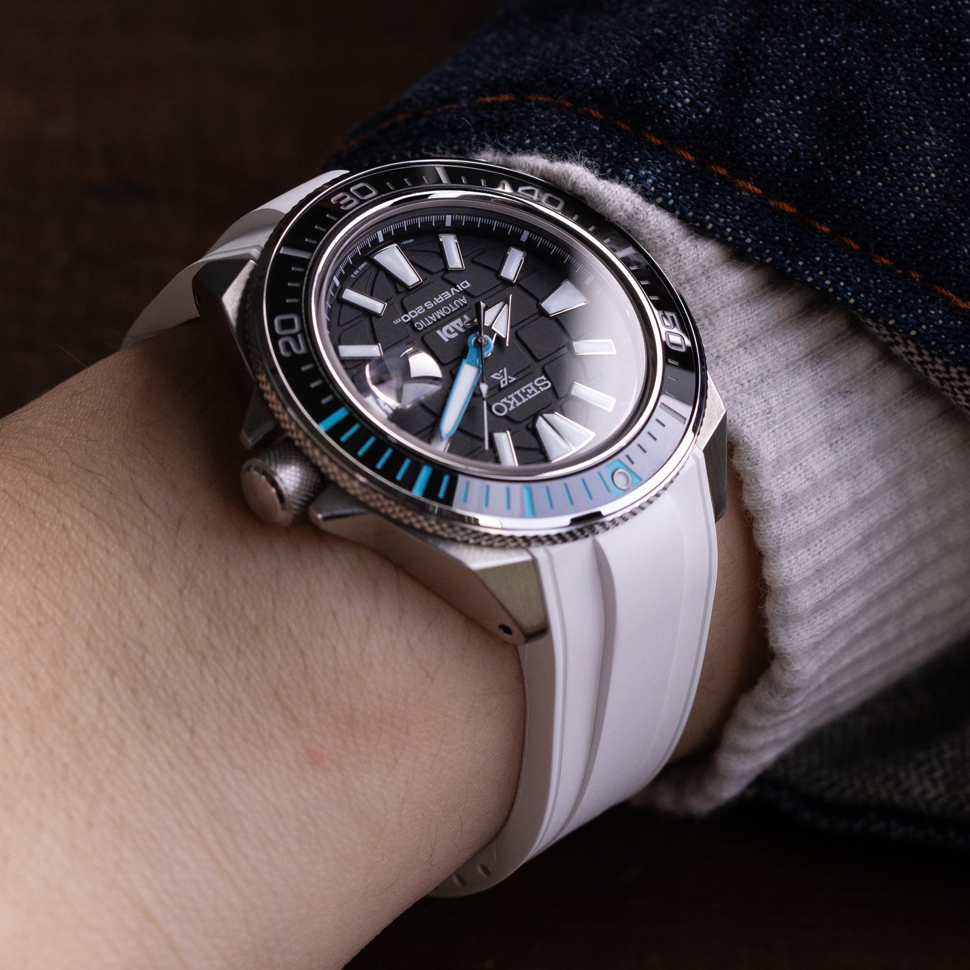 Realtime Cinturino in gomma e acciaio adatto anche ai modelli Seiko Realtime Cinturino in gomma e acciaio adatto anche ai modelli Seiko