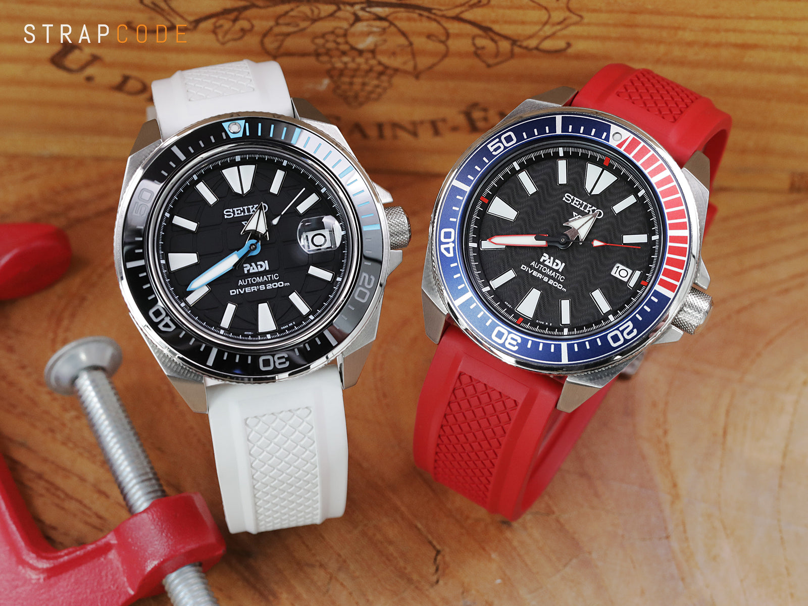 Seiko Prospex King Samurai PADI Watch SRPG21K1 pair watch bands from Strapcode
