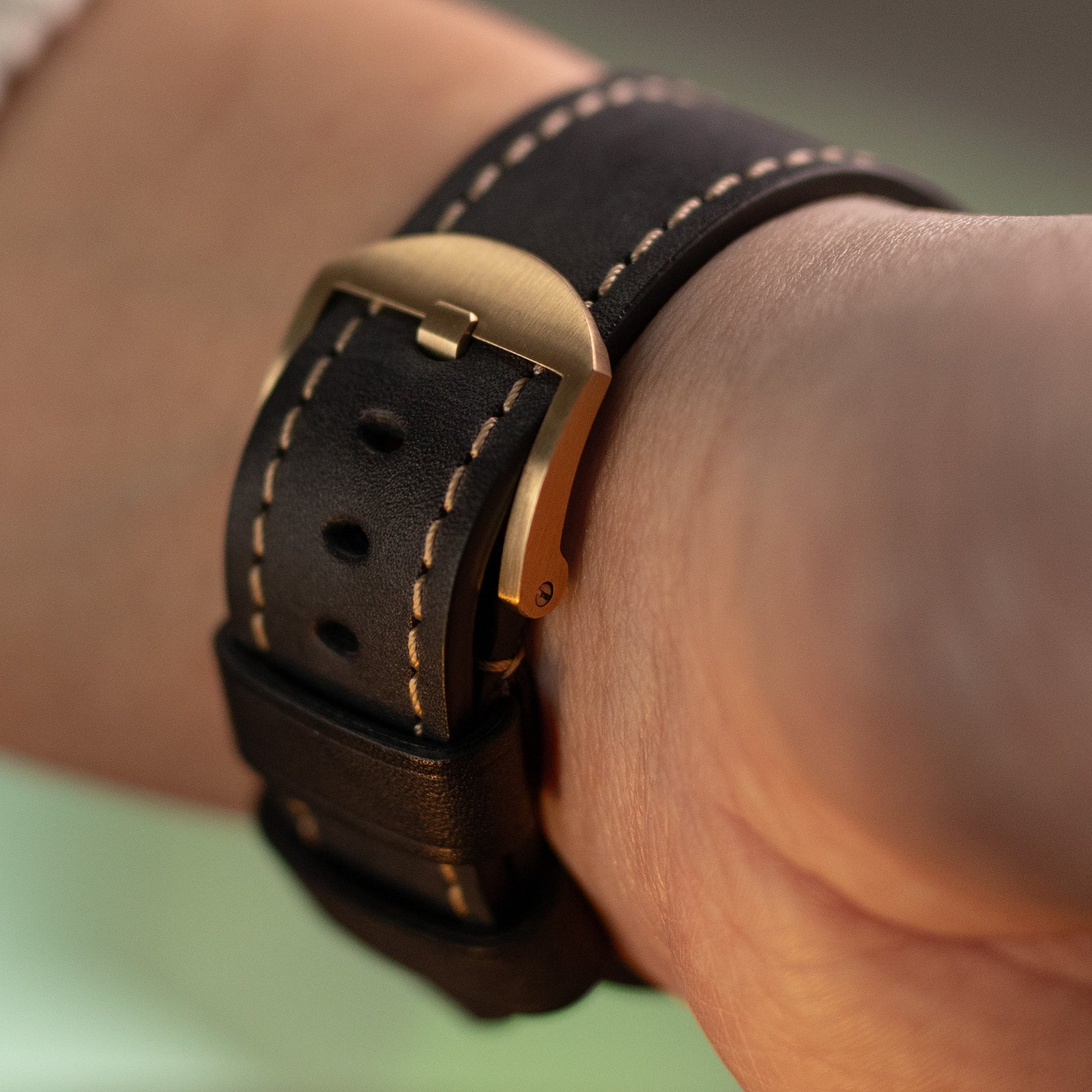 Brown Nato Strap Bronze Hardware 22mm Bronze Hardware Blue And