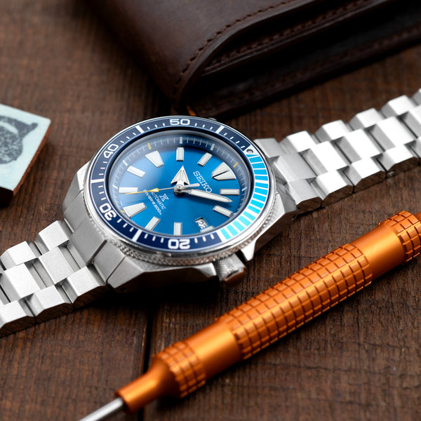 22mm Hexad Stainless Steel band for Seiko Samurai SRPB51 StrapCode