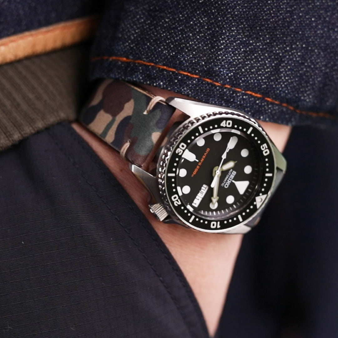 Diver Watch Watch Band Seiko Skx Blacked Out 20mm MiLTAT Italian