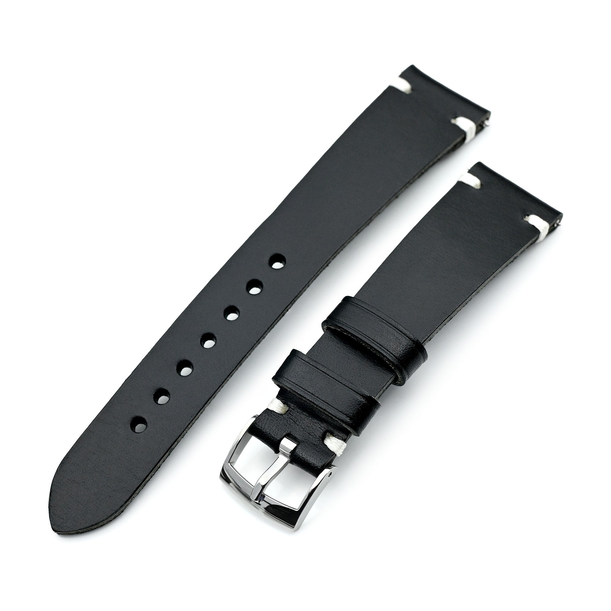 20mm Dark Grey Quick Release Buttero Italian Leather Watch Strap Strapcode Watch Bands