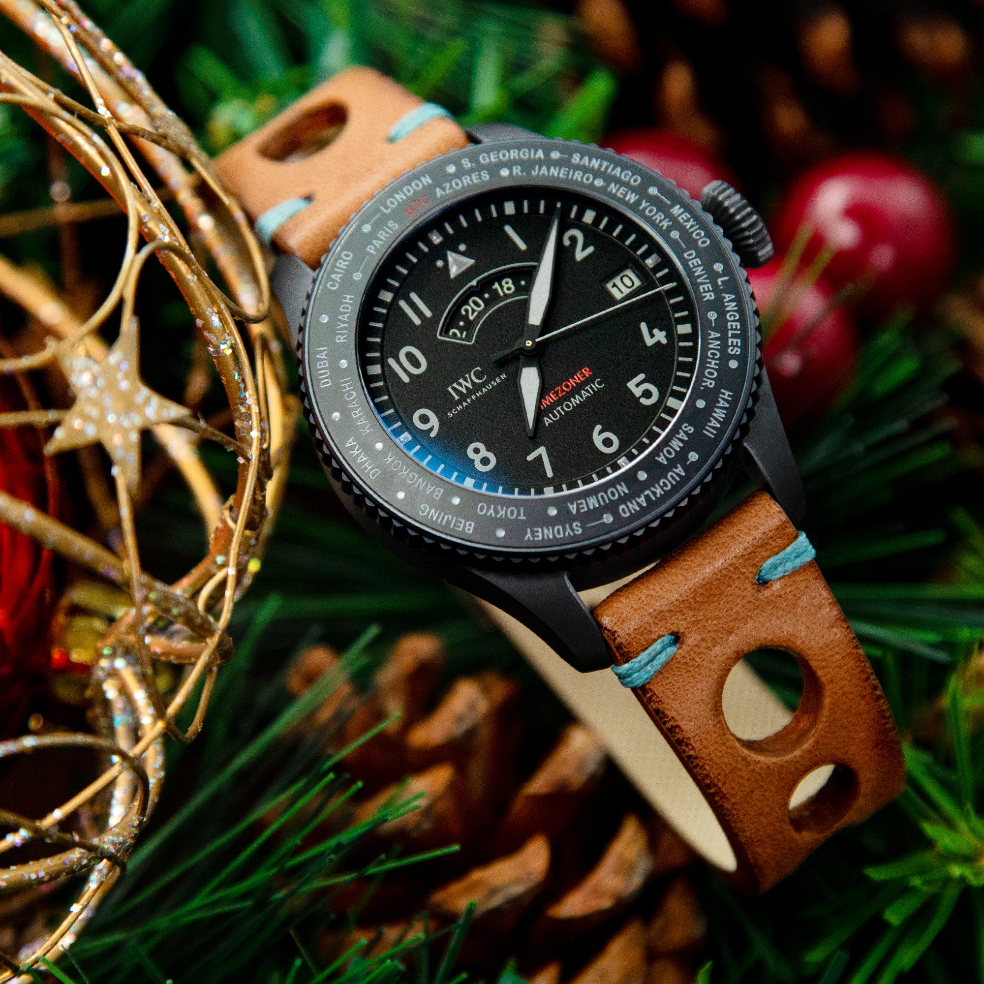 Italian Handmade Racer Miltat Chronograph 20mm Racing Watch Strap