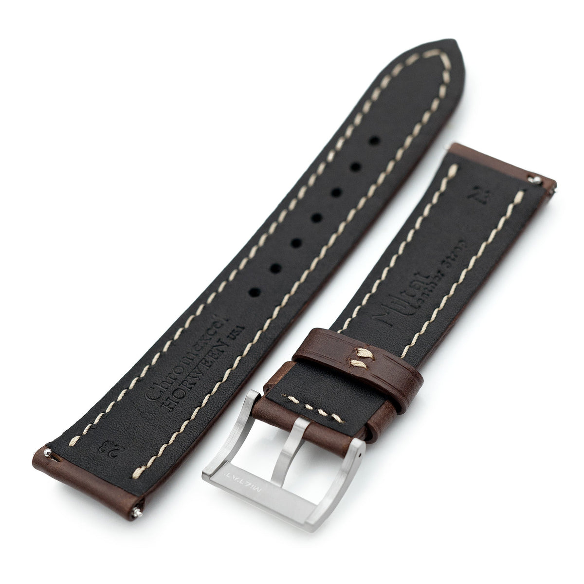 Quick Release Black Tropical-style rubber watch strap