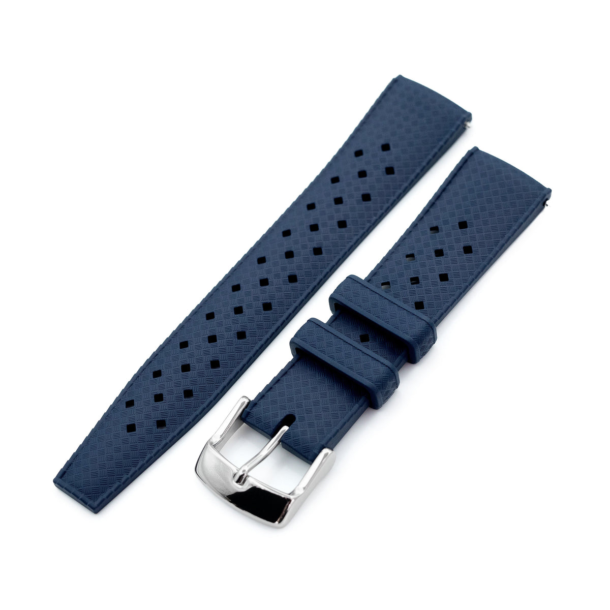 20mm Quick Release Tropical-Style FKM rubber watch strap, Blue Strapcode watch bands