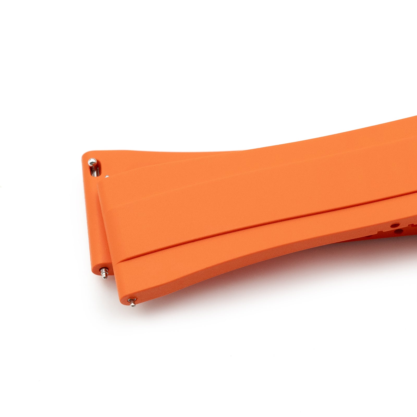 Quick Release FKM27 Orange Titanium Slinea Clasp FKM Rubber watch strap, 20mm or 22mm Strapcode watch bands