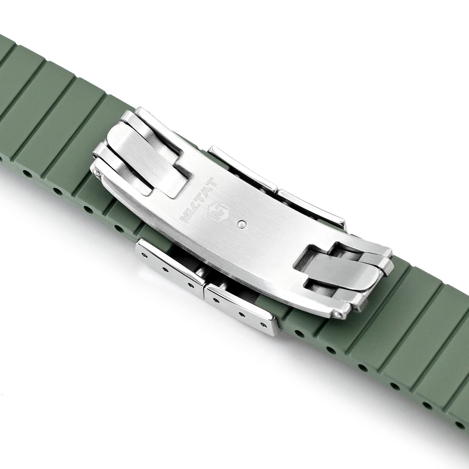 20mm FKM31 Military Green Rubber Quick Release Watch Band for TUD BB58 Strapcode watch bands