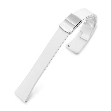 20mm FKM32 Off White Rubber Quick Release Watch Band, Deployment Clasp Strapcode watch bands