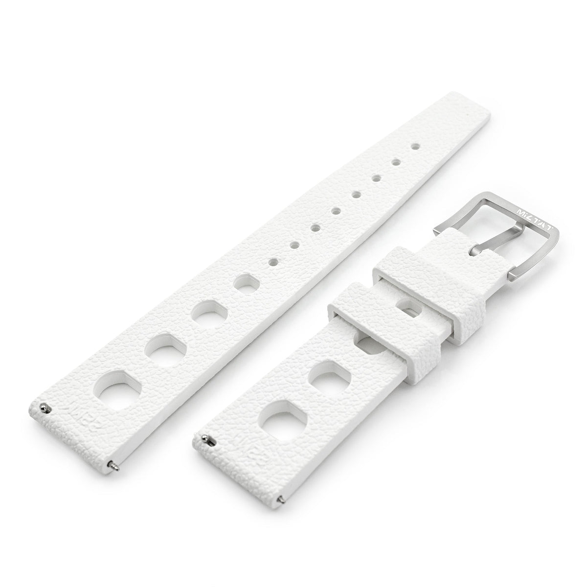 20mm or 22mm FKM36 Off White Large Holes Rally FKM Quick Release Rubber watch band Strapcode watch bands
