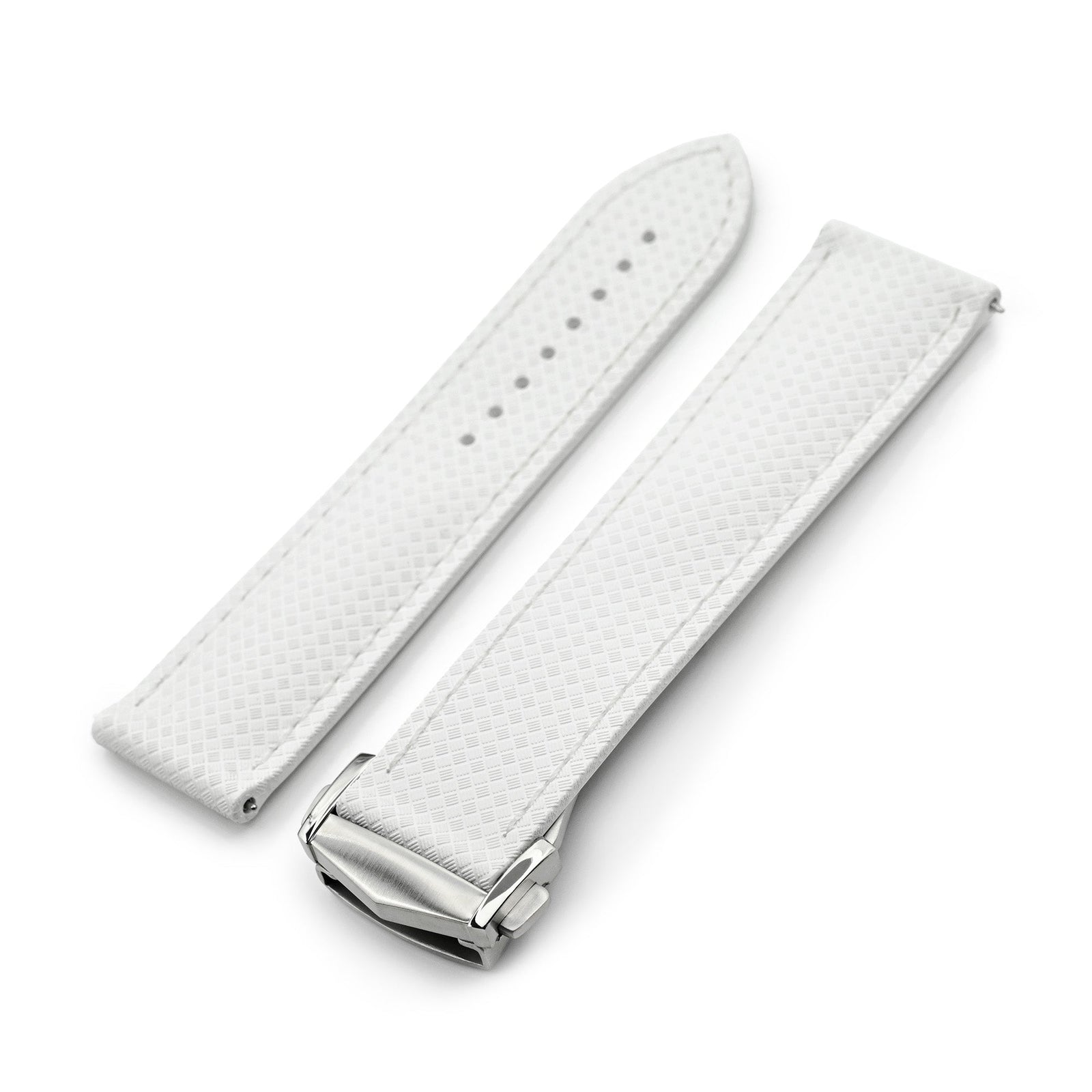 Off White FKM37 Rubber Q.R. Deployant Watch Band, 20mm or 22mm Strapcode watch bands