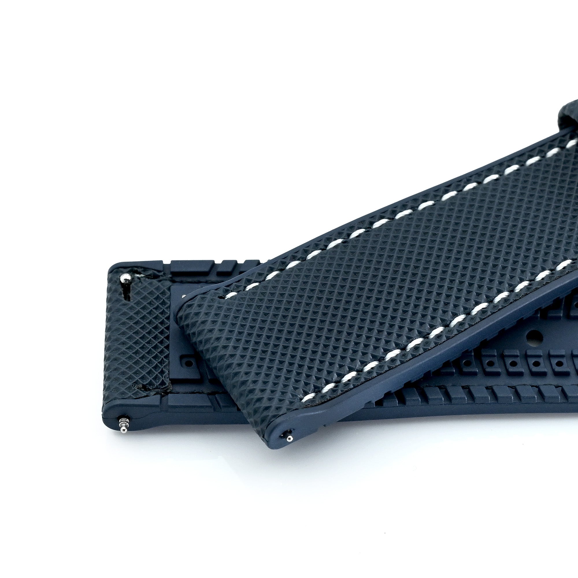 FKM38 Navy Blue FKM Quick Release Rubber Watch Band | Strapcode