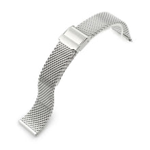 Bracelet montre maille milanaise effilée à dégagement rapide, 18mm, 19mm, 20mm, 21mm ou 22mm, poli