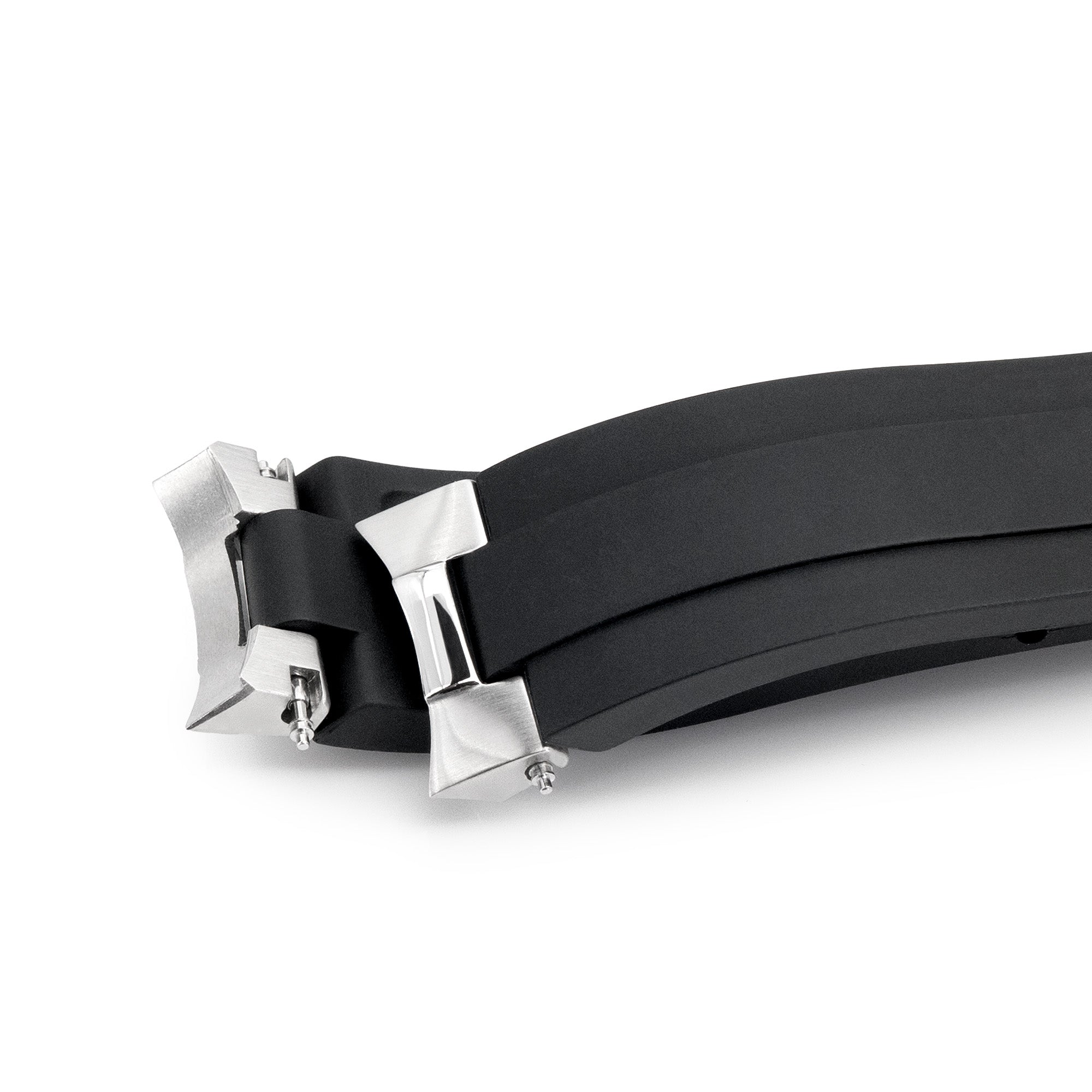 20mm Crafter Blue FKM Strap with Curved End Links For Seiko
