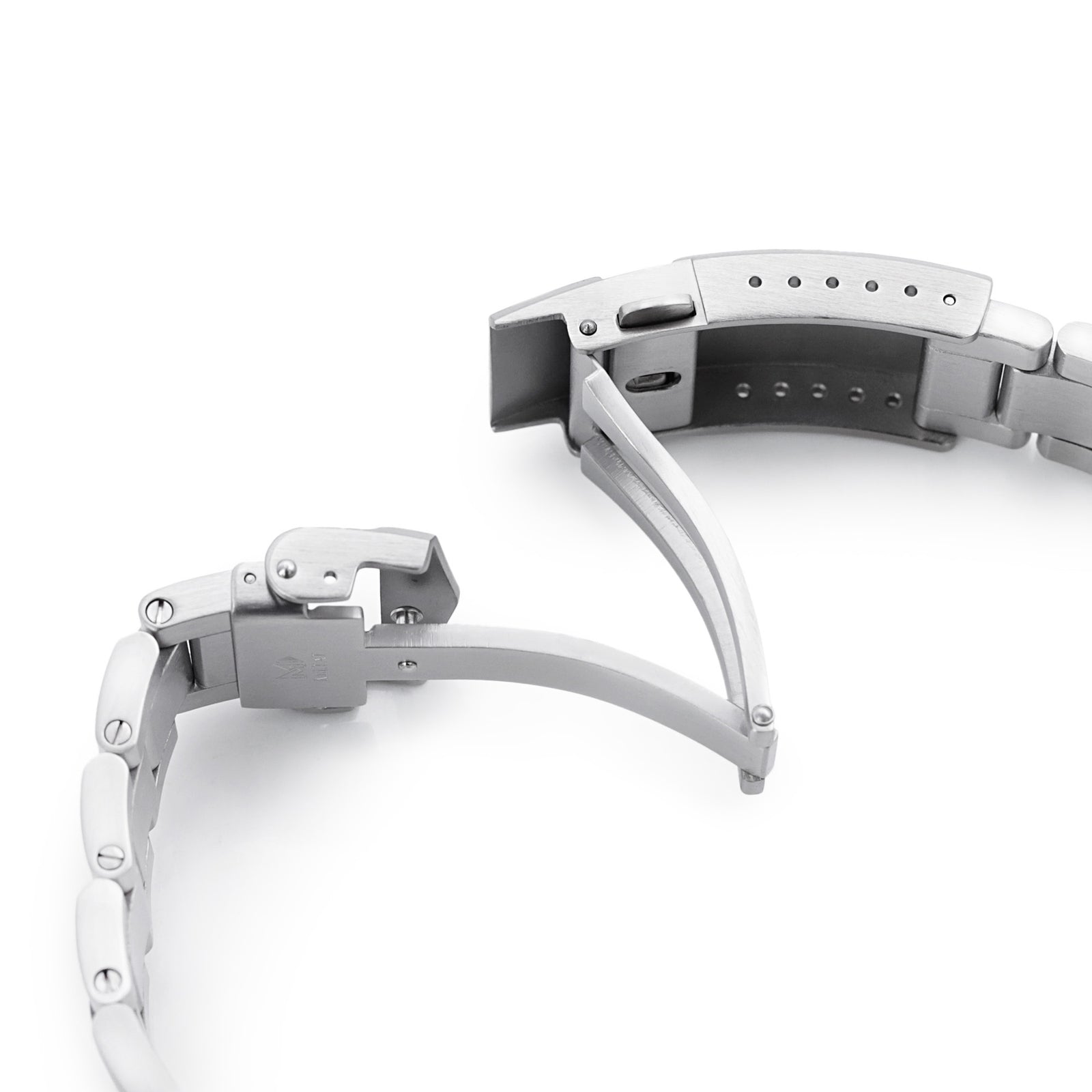 Jenseits des Vintage Super Boyer Uhrenarmbands für TUD Tiger 79280 in gebürstetem Finish, V-Schließe