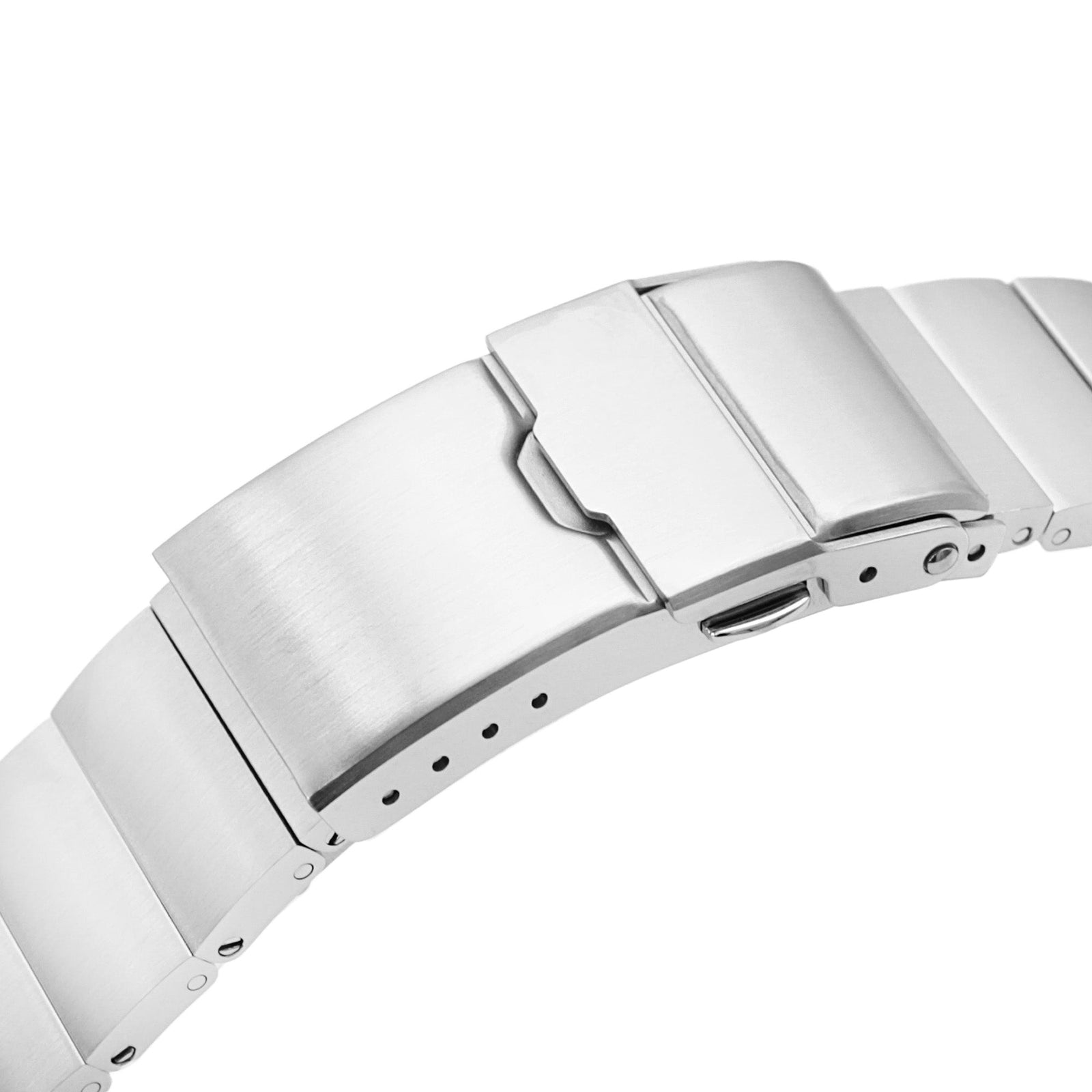 20mm Rollball version II Watch Band for Seiko 5 Sports 38mm, 316L Stainless Steel Brushed Baton Diver Clasp Strapcode Watch Band