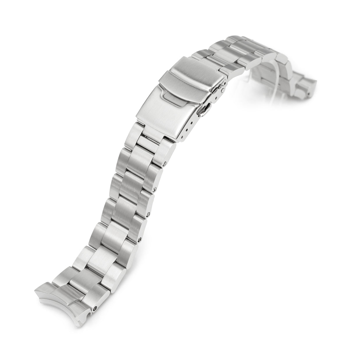 Cinturino per orologio 20mm Super-O Boyer compatibile con Seiko SKX013, chiusura diver in acciaio inossidabile 316L spazzolato 
