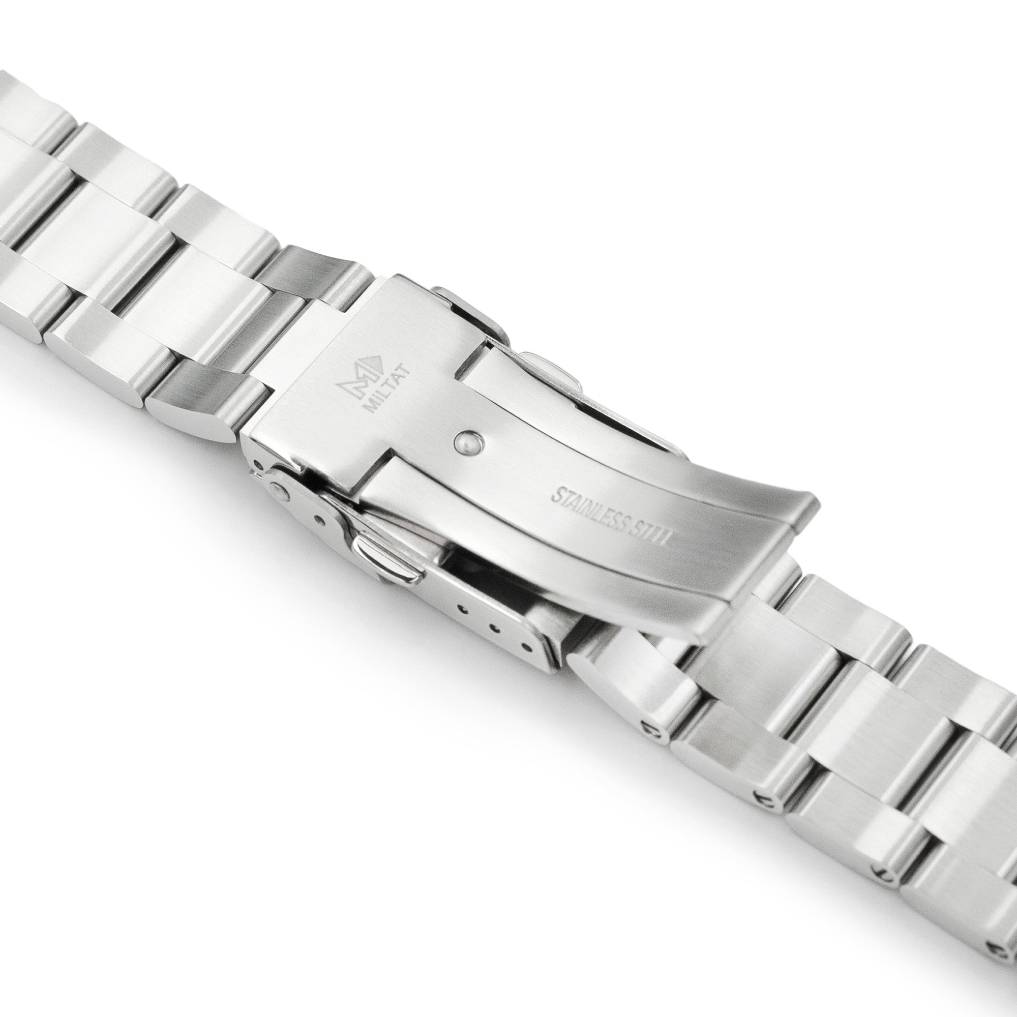 Cinturino per orologio 20mm Super-O Boyer compatibile con Seiko SKX013, chiusura diver in acciaio inossidabile 316L spazzolato 