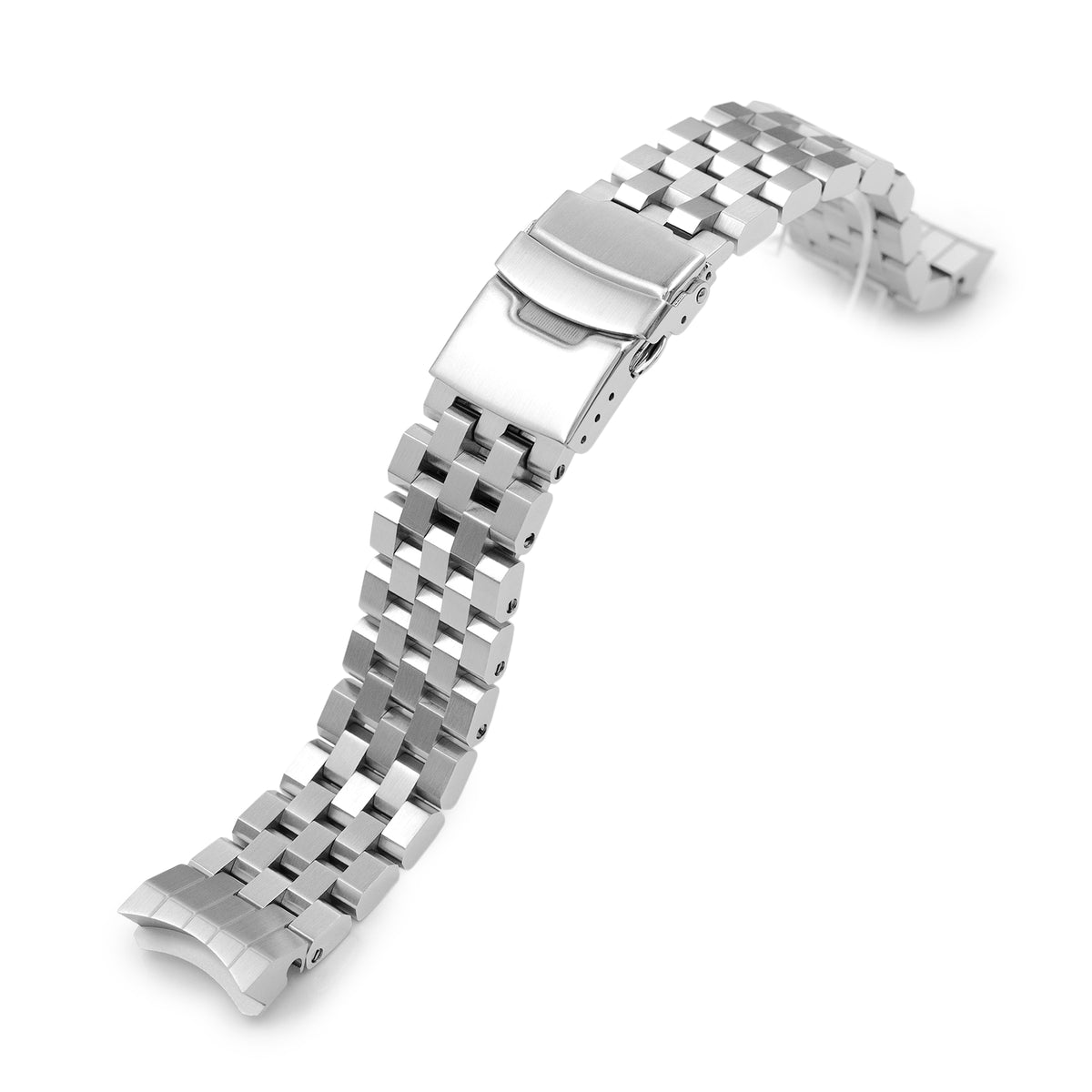 20mm Super Engineer II Uhrenarmband für Seiko Sumo SBDC001 SBDC031 SBDC081, Edelstahl - Gebürstet, Taucherverschluss 
