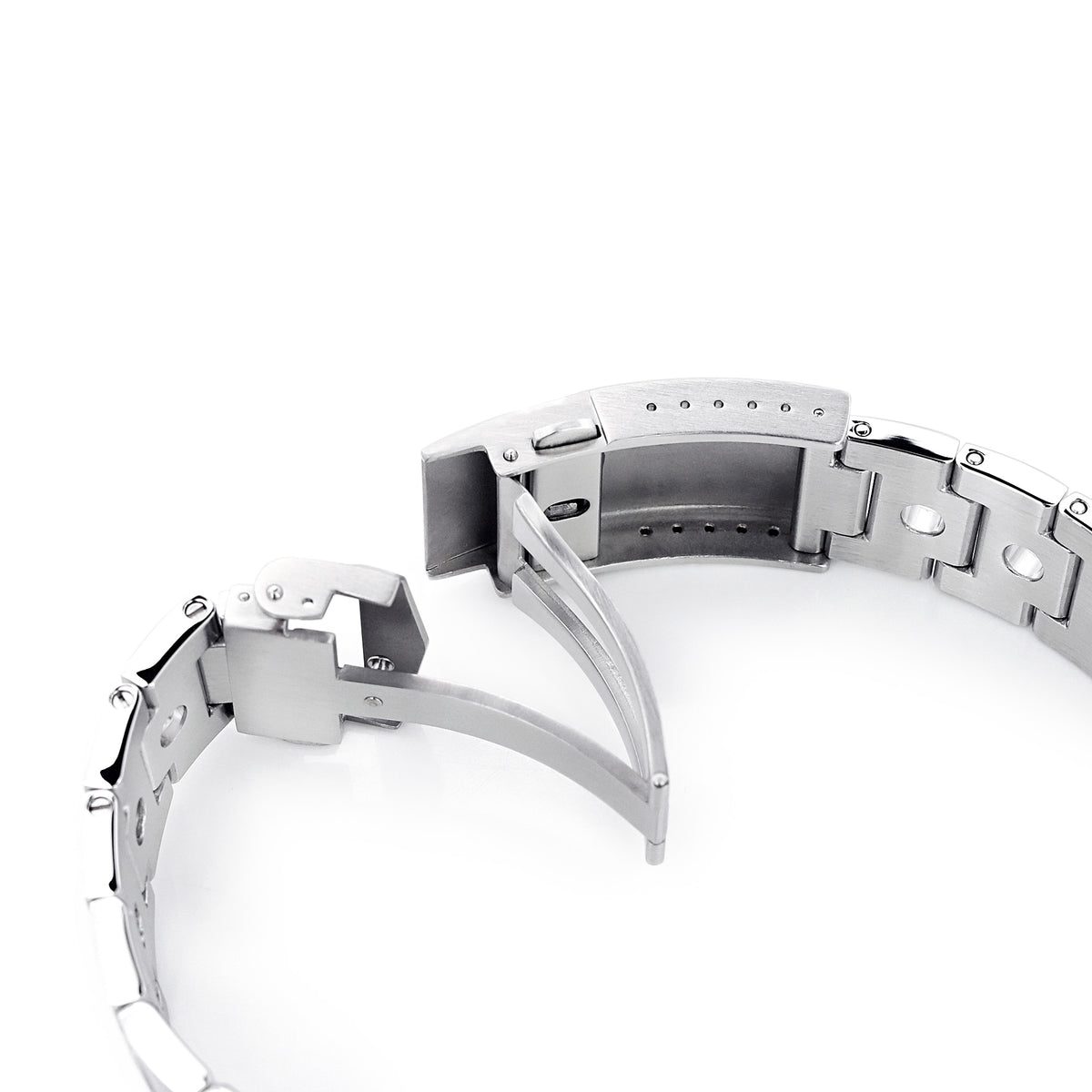 22mm Rollball Watch Band for Seiko New Turtles SRP777 SRP775 SRPA21 (PADI), Stainless Steel - Brushed, V Diver Clasp