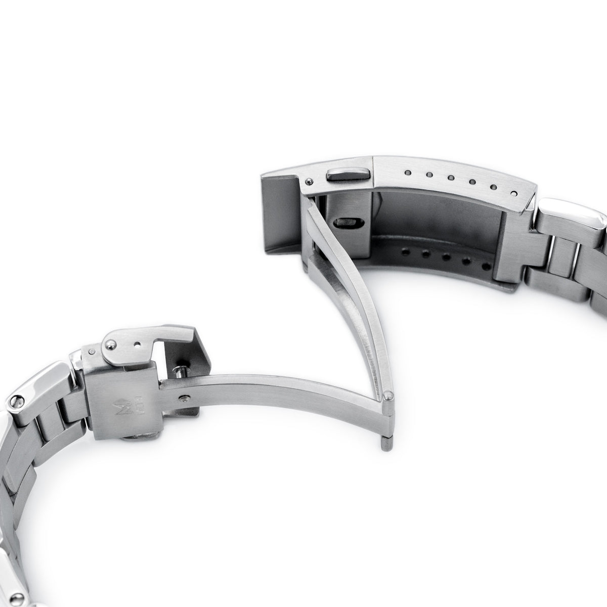 22mm Retro Shaver Blade Uhrenarmband für Seiko New Turtles SRP777 SRP775 SRPA21 (PADI), Edelstahl - Gebürstet, V Diver Schließe