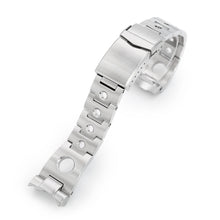 22mm Rollball Uhrenarmband für Seiko SKX007 SKX009 SKX011, Edelstahl - Gebürstet, V Diver Schließe