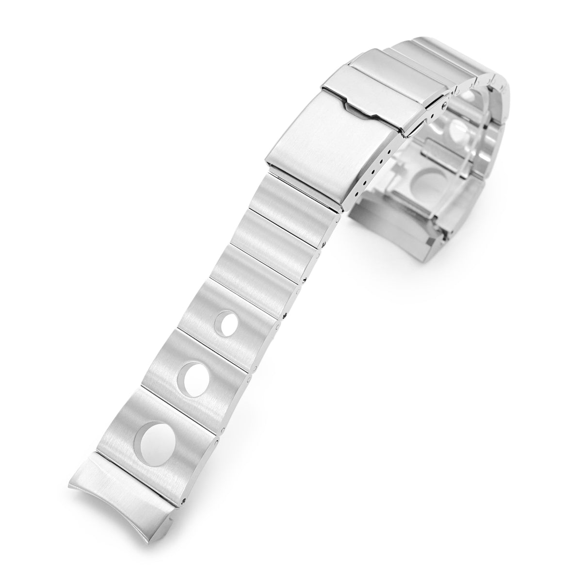 Bracelet montre Rollball II 22mm pour Seiko Samurai SRPB51 SRPB09 SRPC93, acier inoxydable brossé, fermoir plongeur bâton