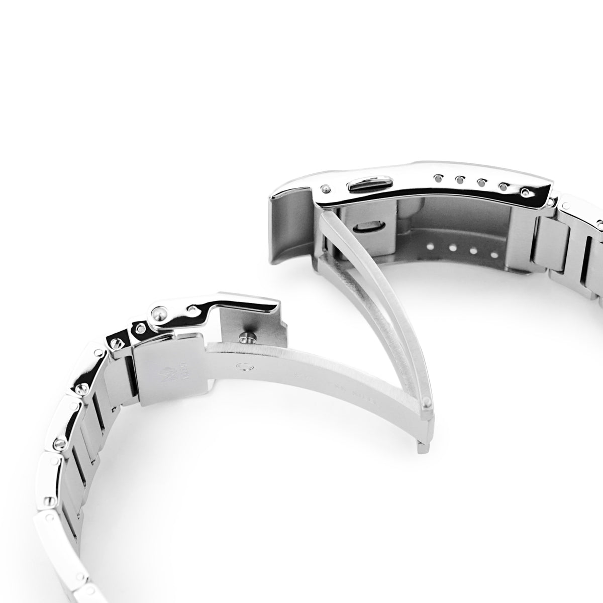 Bracelet montre Rollball II 22mm pour Seiko Samurai SRPB51 SRPB09 SRPC93, acier inoxydable brossé, fermoir plongeur bâton