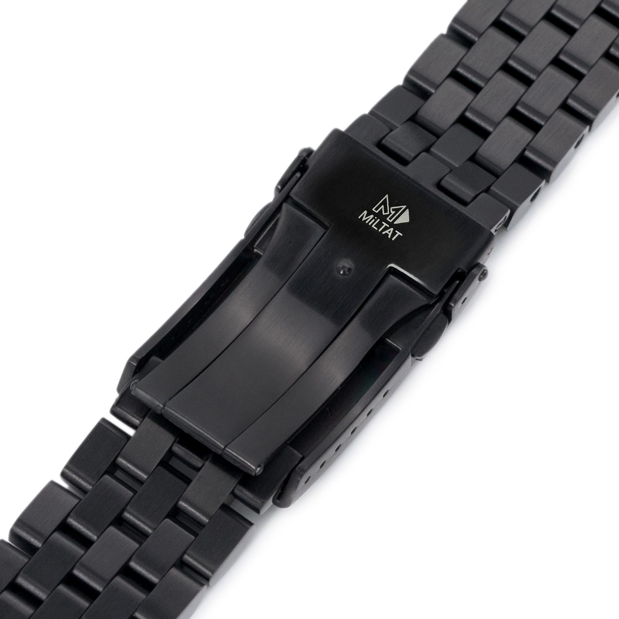 20mm, 22mm Super Engineer I Uhrenarmband mit geradem Ende, 316L Edelstahl mit diamantähnlicher Kohlenstoffbeschichtung (DLC-Beschichtung) V-Verschluss 