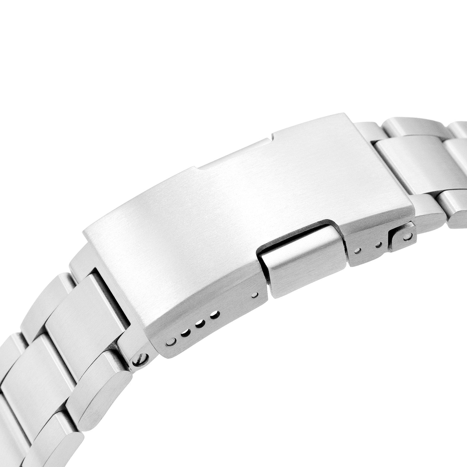 Cinturino orologio in titanio Super-O2 QR 20mm o 22mm, estremità dritte, sgancio rapido, fibbia Slinea satinata (Pull-Twist)