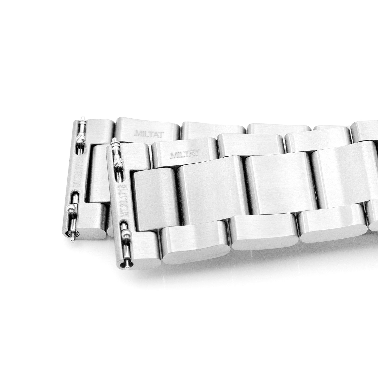 Cinturino orologio in titanio Super-O2 QR 20mm o 22mm, estremità dritte, sgancio rapido, fibbia Slinea satinata (Pull-Twist)