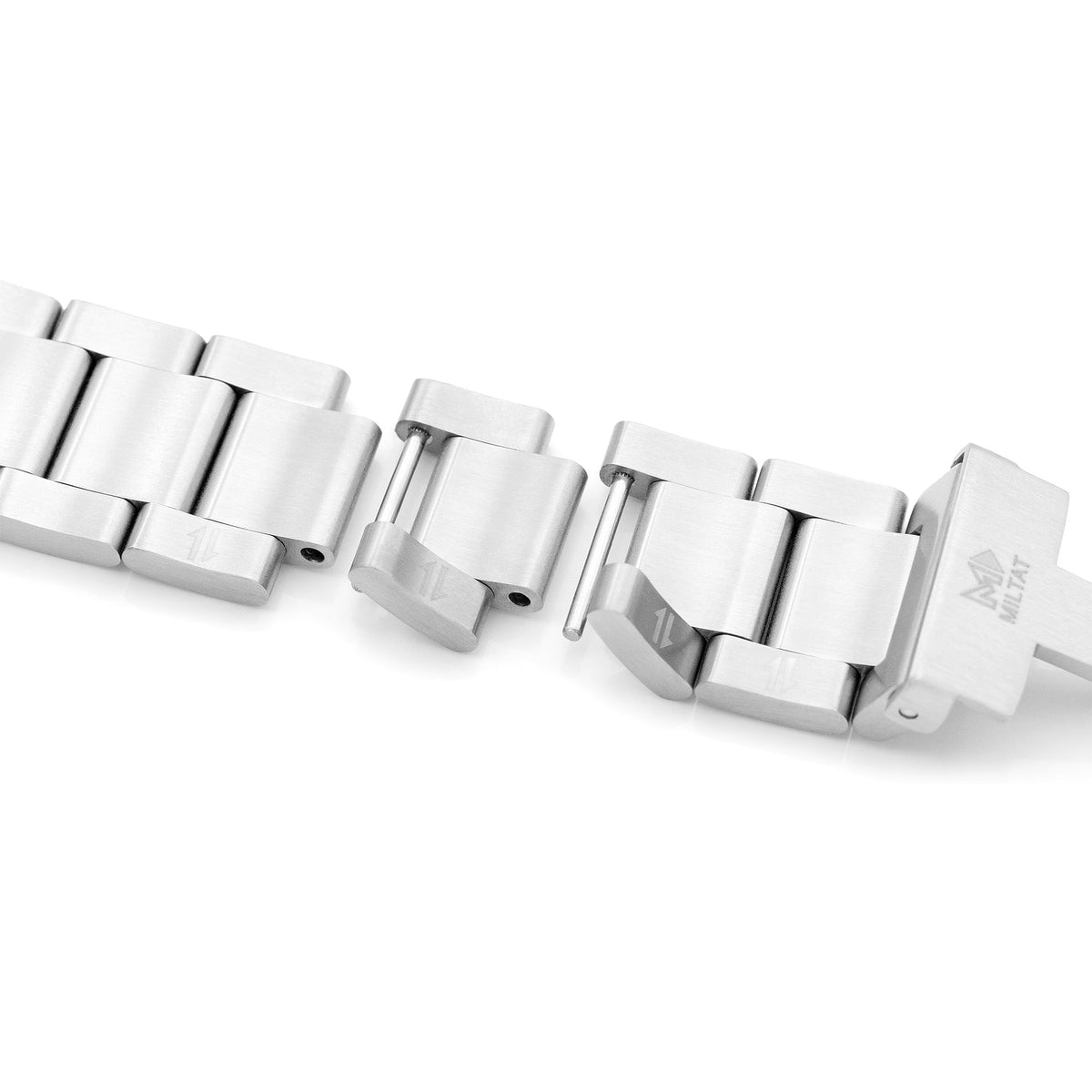 Cinturino orologio in titanio Super-O2 QR 20mm o 22mm, estremità dritte, sgancio rapido, fibbia Slinea satinata (Pull-Twist)