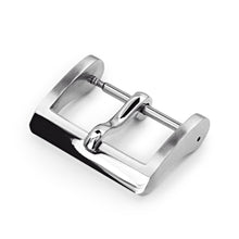 16mm, 18mm, 20mm, 22mm #66 Sporty Tang Buckle for Leather Watch Strap, Polished & Brushed