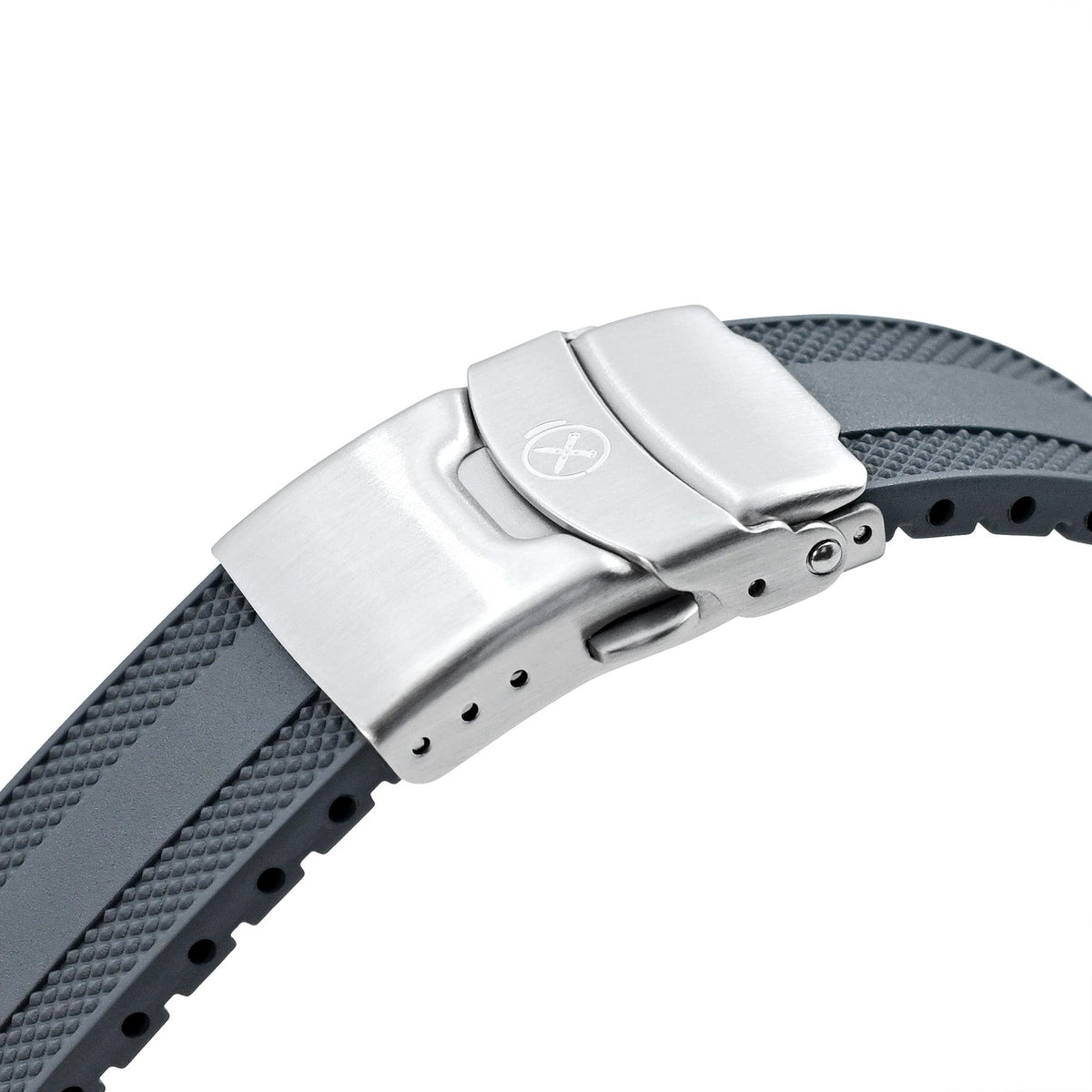 21mm StrapXPro - Grey SMX02A Rubber Strap compatible with Seiko Speedtimer SSC911 Series Strapcode watch bands