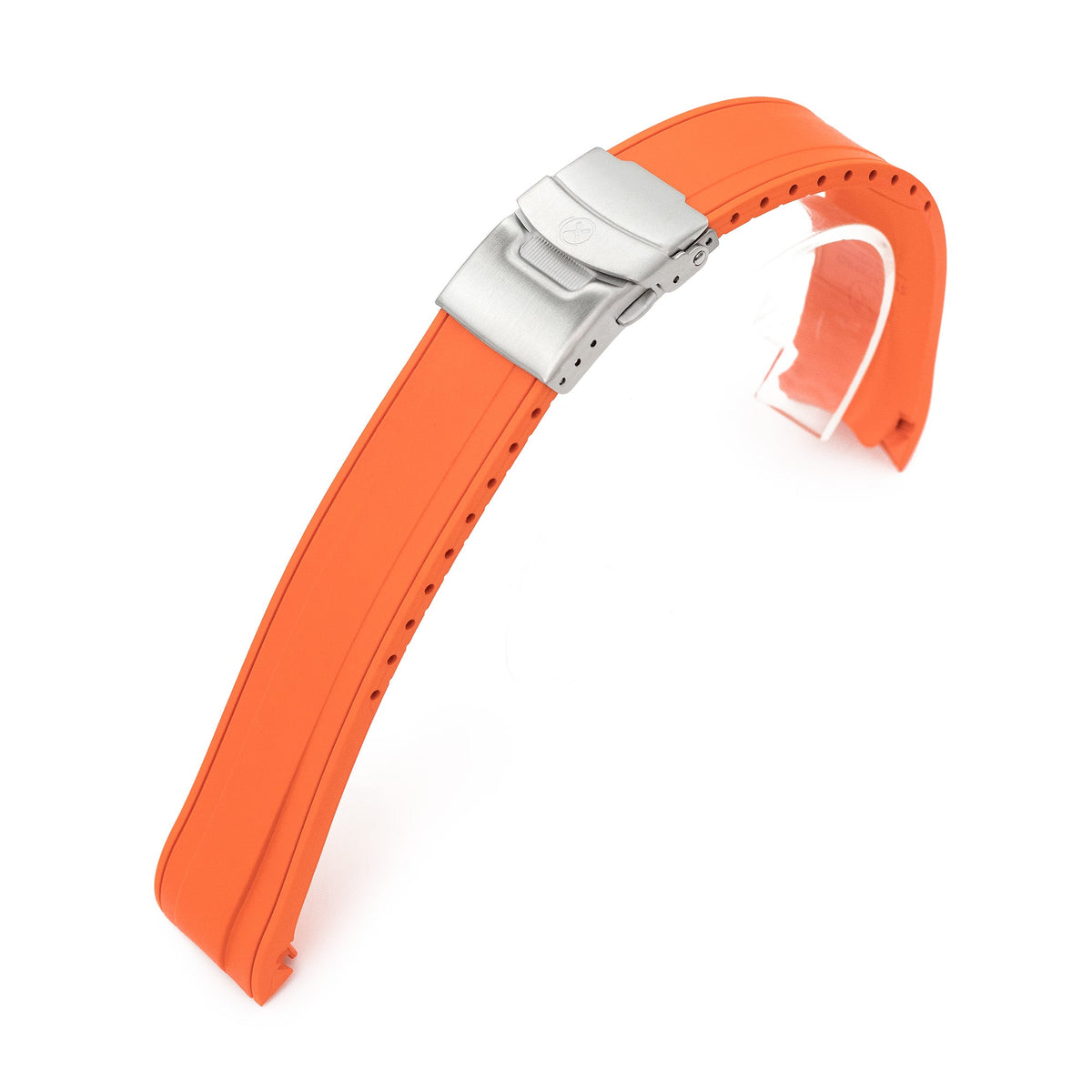 StrapXPro - SX1A Rubber Strap for New Seiko 5 Sport 5KX/GMT, Orange Strapcode watch bands