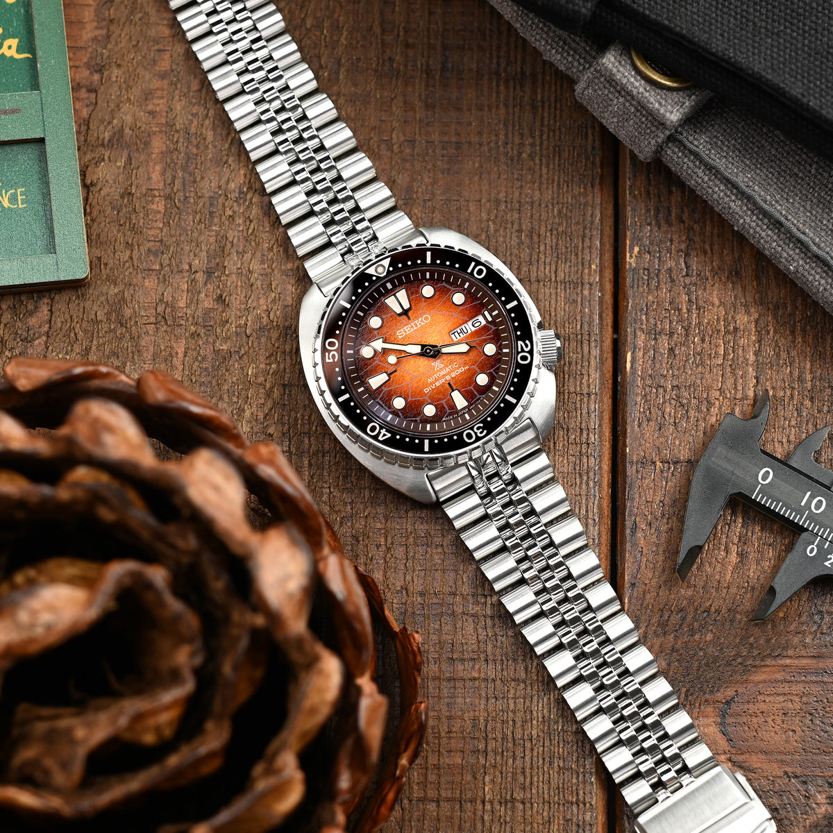 22mm Super-J Louis Stainless Steel band for Seiko Turtle SRP777